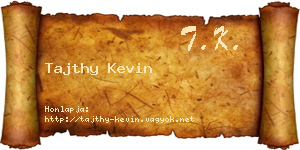 Tajthy Kevin névjegykártya