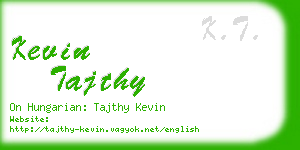 kevin tajthy business card